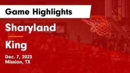 Sharyland  vs King  Game Highlights - Dec. 7, 2023