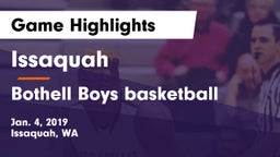 Issaquah  vs Bothell  Boys basketball Game Highlights - Jan. 4, 2019