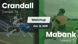 Matchup: Crandall  vs. Mabank  2018