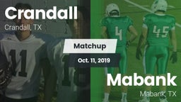 Matchup: Crandall  vs. Mabank  2019