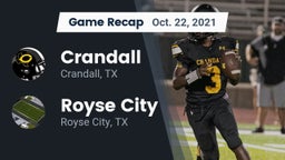 Recap: Crandall  vs. Royse City  2021