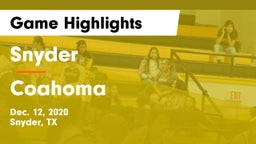 Snyder  vs Coahoma  Game Highlights - Dec. 12, 2020