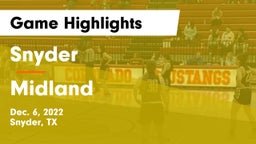 Snyder  vs Midland  Game Highlights - Dec. 6, 2022
