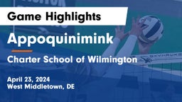 Appoquinimink  vs Charter School of Wilmington Game Highlights - April 23, 2024