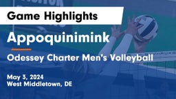 Appoquinimink  vs Odessey Charter Men's Volleyball Game Highlights - May 3, 2024