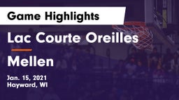 Lac Courte Oreilles  vs Mellen Game Highlights - Jan. 15, 2021