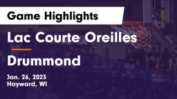 Lac Courte Oreilles  vs Drummond  Game Highlights - Jan. 26, 2023