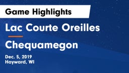 Lac Courte Oreilles  vs Chequamegon Game Highlights - Dec. 5, 2019
