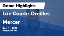 Lac Courte Oreilles  vs Mercer  Game Highlights - Dec. 11, 2020