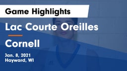 Lac Courte Oreilles  vs Cornell Game Highlights - Jan. 8, 2021