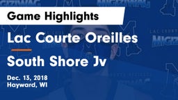 Lac Courte Oreilles  vs South Shore Jv Game Highlights - Dec. 13, 2018