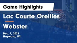 Lac Courte Oreilles  vs Webster  Game Highlights - Dec. 7, 2021