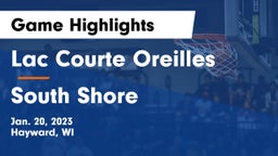 Lac Courte Oreilles  vs South Shore  Game Highlights - Jan. 20, 2023