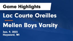 Lac Courte Oreilles  vs Mellen Boys Varsity Game Highlights - Jan. 9, 2023