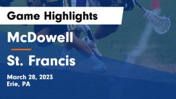 McDowell  vs St. Francis  Game Highlights - March 28, 2023
