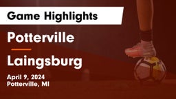 Potterville  vs Laingsburg  Game Highlights - April 9, 2024