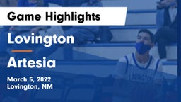Lovington  vs Artesia  Game Highlights - March 5, 2022