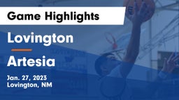 Lovington  vs Artesia  Game Highlights - Jan. 27, 2023