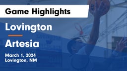 Lovington  vs Artesia  Game Highlights - March 1, 2024