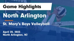 North Arlington  vs St. Mary's Boys Volleyball Game Highlights - April 20, 2023