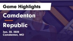 Camdenton  vs Republic  Game Highlights - Jan. 30, 2020