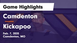 Camdenton  vs Kickapoo  Game Highlights - Feb. 7, 2020