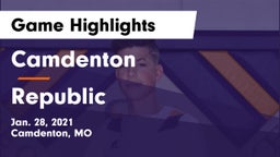 Camdenton  vs Republic  Game Highlights - Jan. 28, 2021