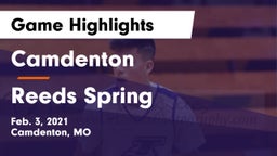 Camdenton  vs Reeds Spring  Game Highlights - Feb. 3, 2021