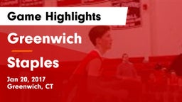 Greenwich  vs Staples  Game Highlights - Jan 20, 2017