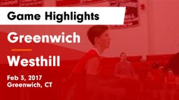 Greenwich  vs Westhill  Game Highlights - Feb 3, 2017