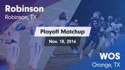 Matchup: Robinson vs. WOS 2016