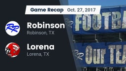 Recap: Robinson  vs. Lorena  2017