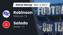 Recap: Robinson  vs. Salado   2017