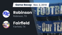 Recap: Robinson  vs. Fairfield  2018