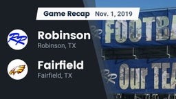 Recap: Robinson  vs. Fairfield  2019