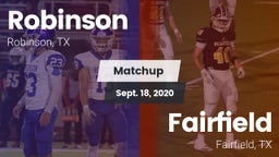 Matchup: Robinson vs. Fairfield  2020