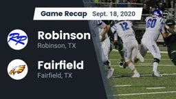 Recap: Robinson  vs. Fairfield  2020