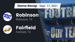 Recap: Robinson  vs. Fairfield  2021
