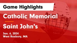 Catholic Memorial  vs Saint John's  Game Highlights - Jan. 6, 2024