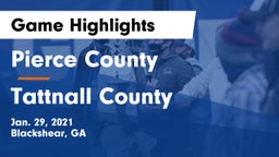 Pierce County  vs Tattnall County  Game Highlights - Jan. 29, 2021
