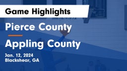 Pierce County  vs Appling County  Game Highlights - Jan. 12, 2024