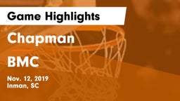Chapman  vs BMC Game Highlights - Nov. 12, 2019