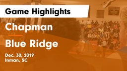 Chapman  vs Blue Ridge  Game Highlights - Dec. 30, 2019