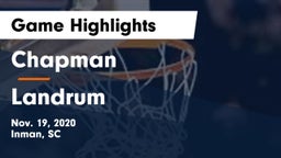 Chapman  vs Landrum  Game Highlights - Nov. 19, 2020
