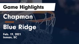 Chapman  vs Blue Ridge  Game Highlights - Feb. 19, 2021