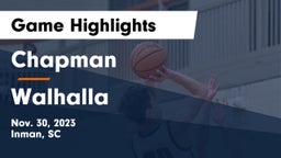 Chapman  vs Walhalla  Game Highlights - Nov. 30, 2023