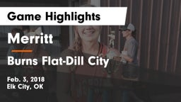 Merritt  vs Burns Flat-Dill City  Game Highlights - Feb. 3, 2018