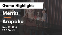 Merritt  vs Arapaho  Game Highlights - Nov. 27, 2018