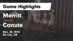 Merritt  vs Canute  Game Highlights - Nov. 30, 2018