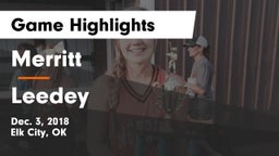 Merritt  vs Leedey  Game Highlights - Dec. 3, 2018